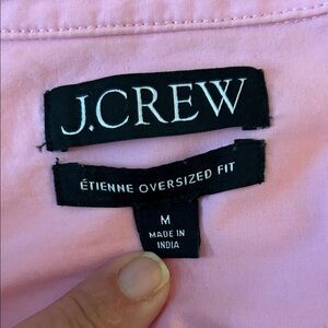 J.Crew Étienne Oversized Fit Shirt in Soft Pink